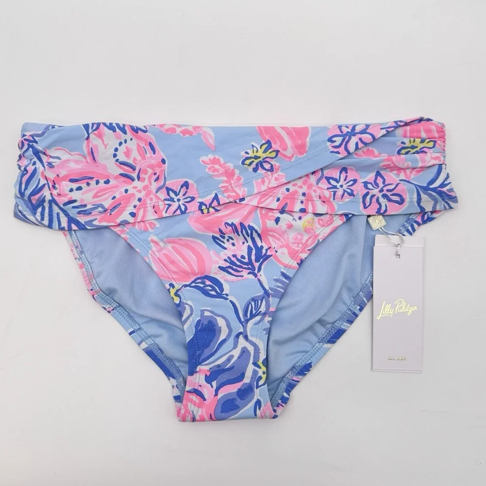 LILLY PULITZER Lagoon Sarong Bikini Bottom  